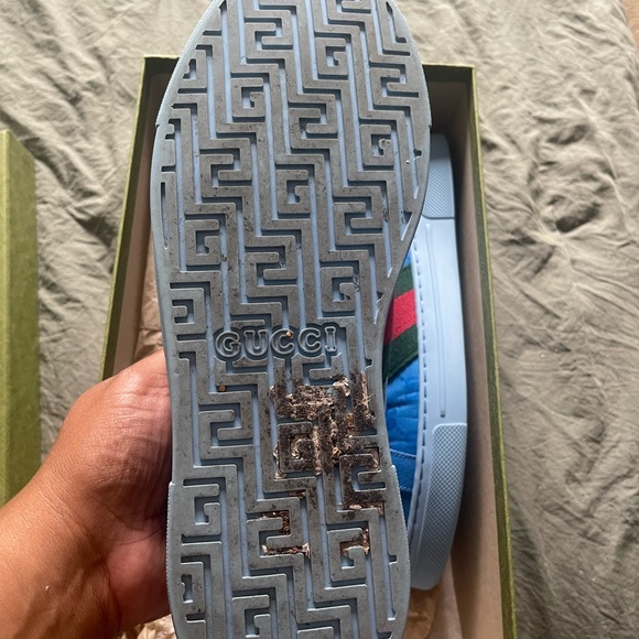 GUCCI Ace 'GG Crystal Canvas - Blue - Picture 5 of 9
